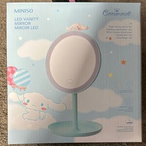 NIB Cinnamoroll LED Rechargeable Vanity Mirror - Blue